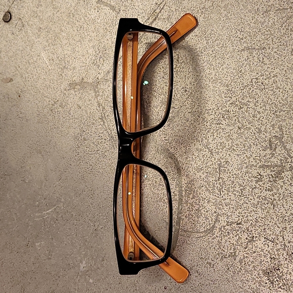 orange prada glasses